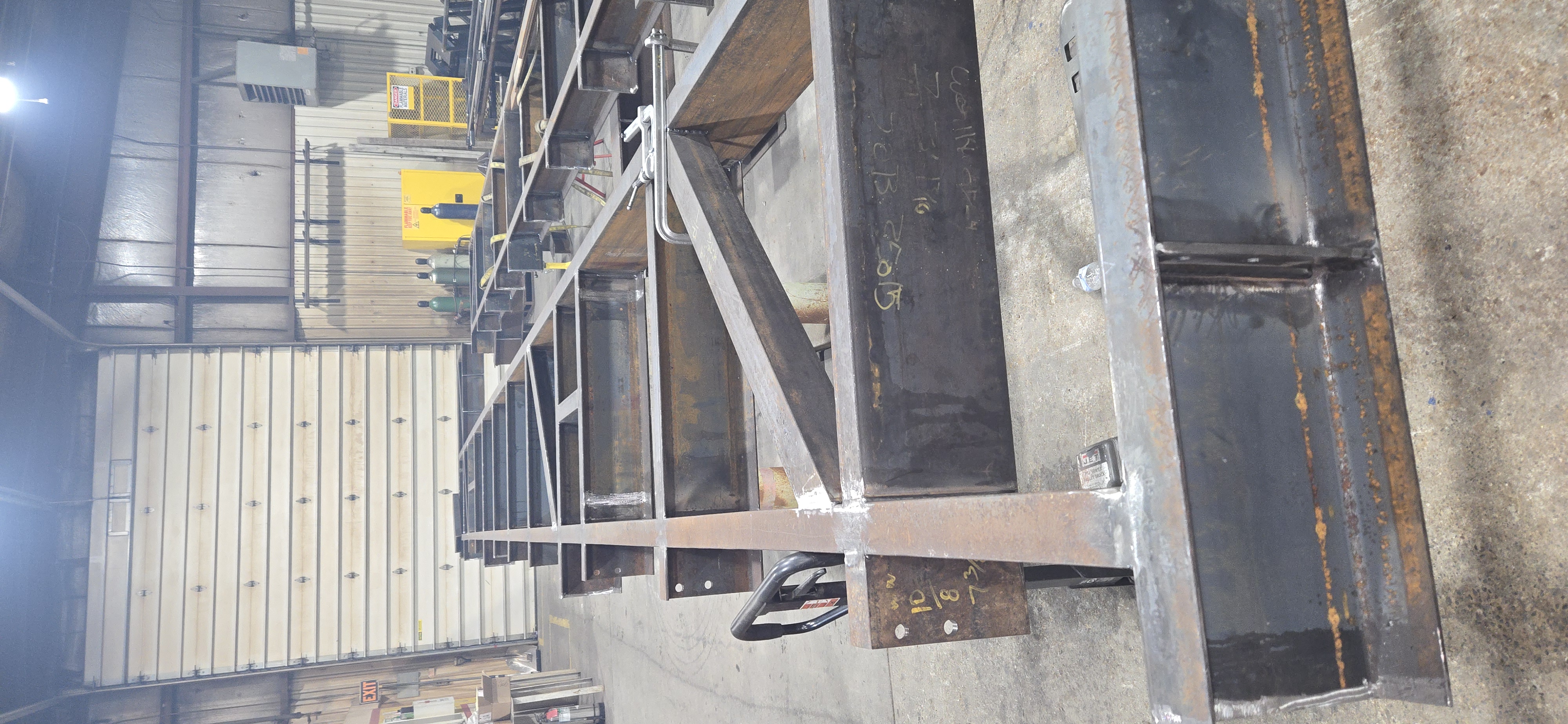 Fabricated platform structure.